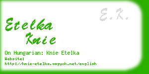 etelka knie business card